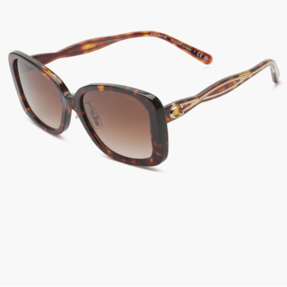 Coach Brown Tortoiseshell Sunglasses Classic Style New - Picture 4 of 12